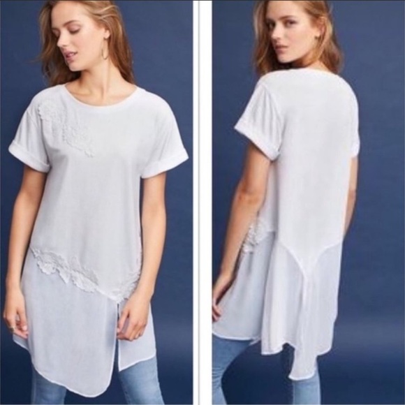 Anthro Akemi + Kim Kris asymmetrical tunic top S - Picture 1 of 7